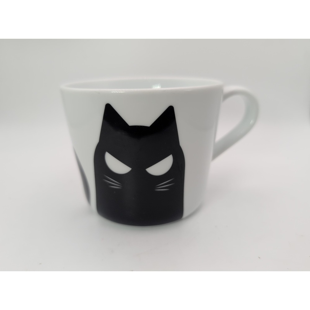 Ikea Halloween White & Black Cat Porcelain Coffee Tea Cup Mug 12 OZ